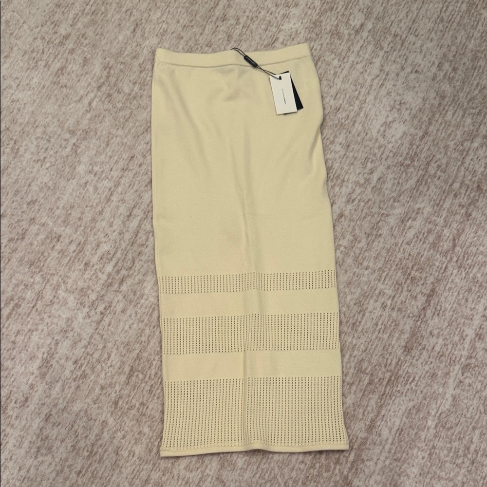 JLuxLabel Elegant Cream Knit Skirt